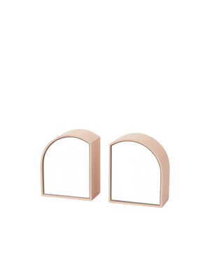 Archie Mirror Bookends - Powder