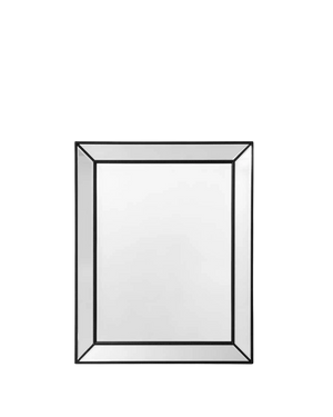 Beaded Rectangle Mirror - Black 80cm x 85cm