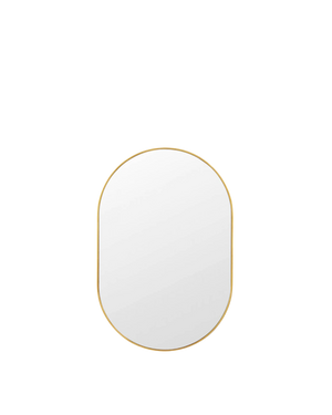 Bjorn Oval Mirror 65Cm X 100Cm - Brass