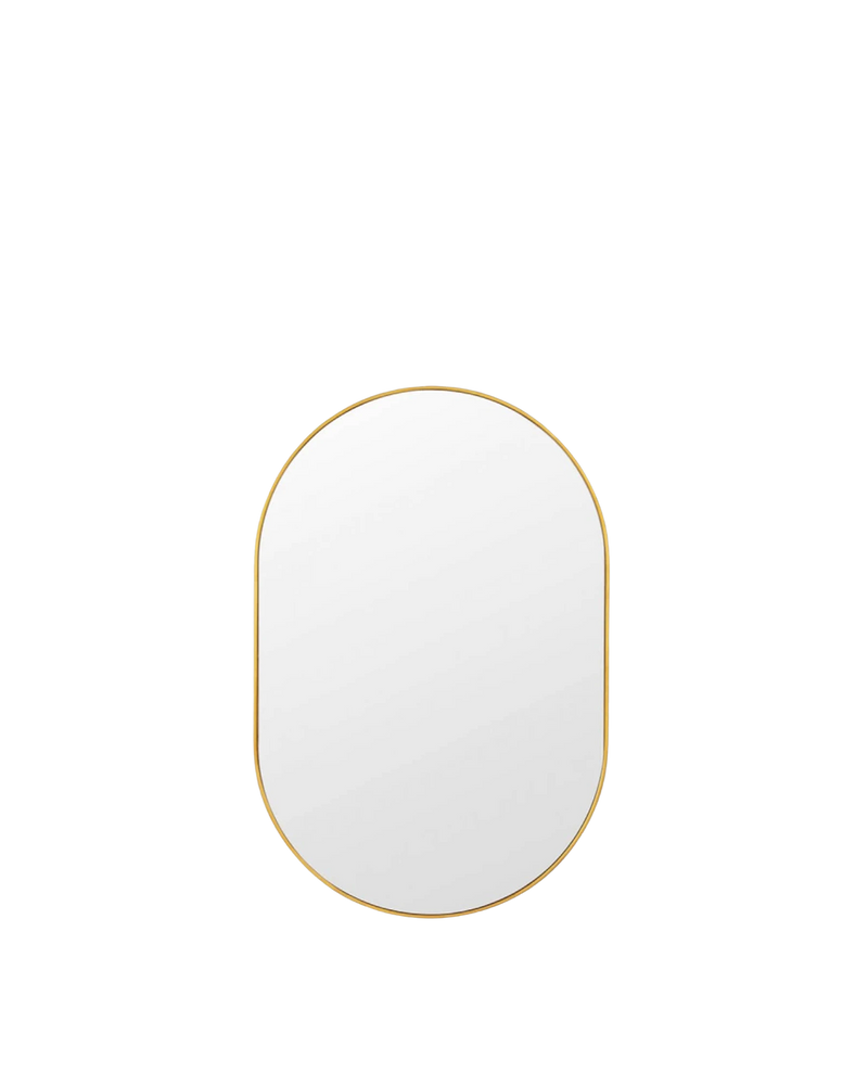 Bjorn Oval Mirror 65Cm X 100Cm - Brass