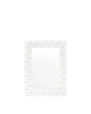 Checked Mirror 96cm x 128cm - Snow