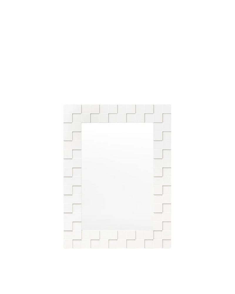 Checked Mirror 96cm x 128cm - Snow