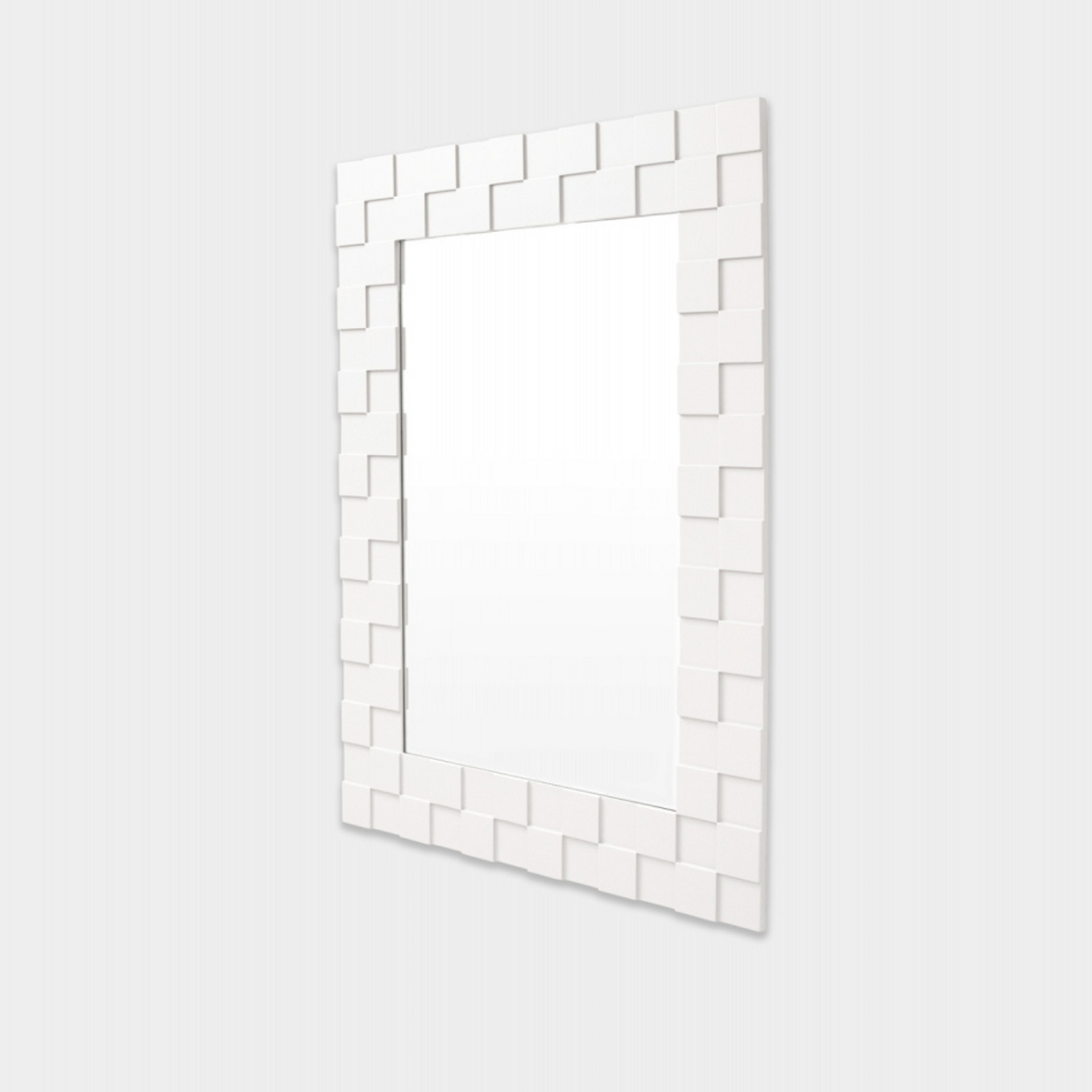 Checked Mirror 96cm x 128cm - Snow