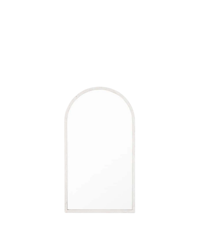 Cove Leaner Arch Mirror - White