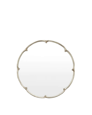 French Maid Round Mirror - Silver