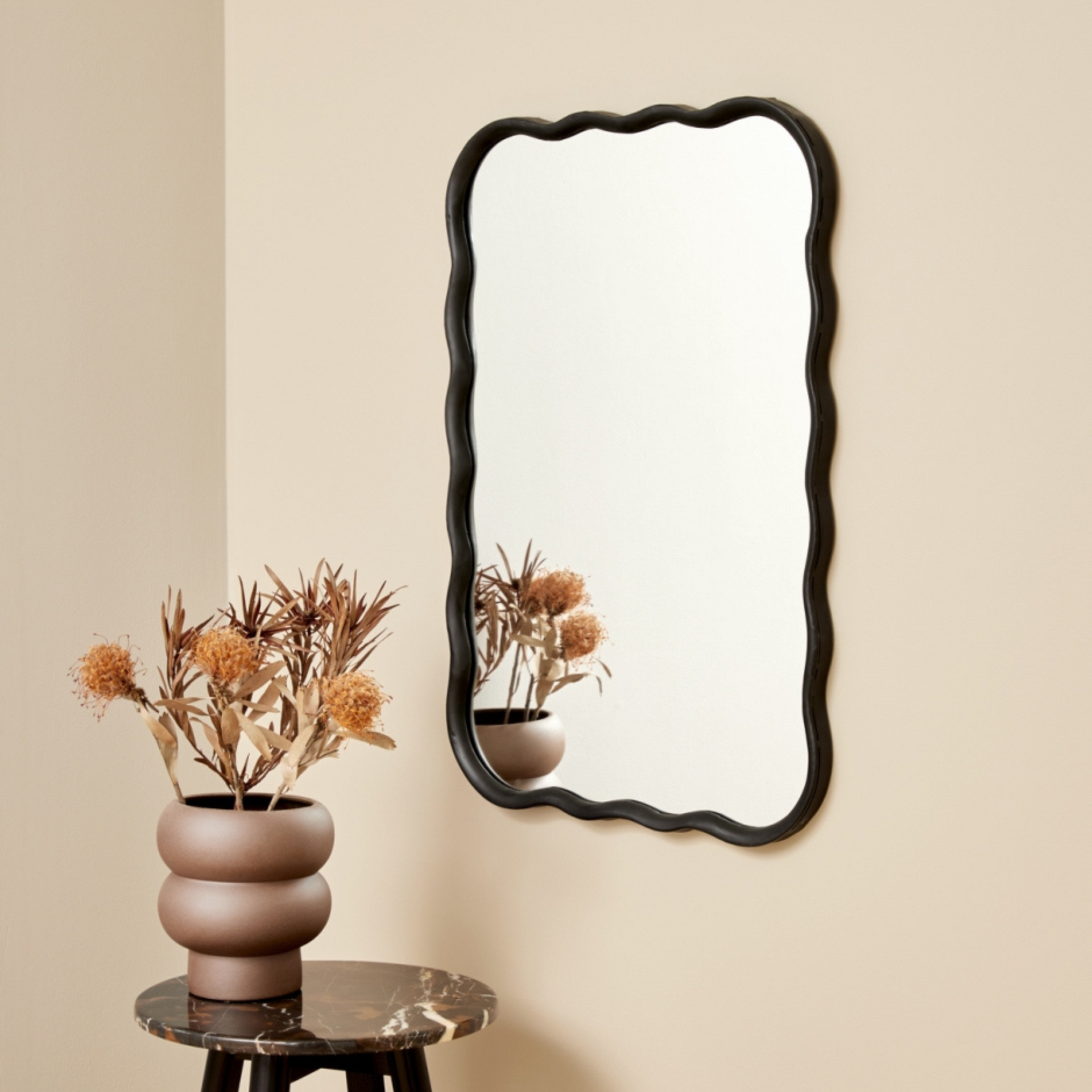 Jemima Mirror 56cm x 79cm - Black