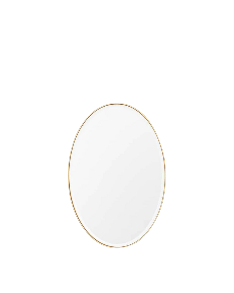 Lolita Oval Mirror 90cm x 60cm - Brass