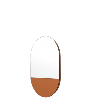 Mira Duo Large Oval Mirror - Rust