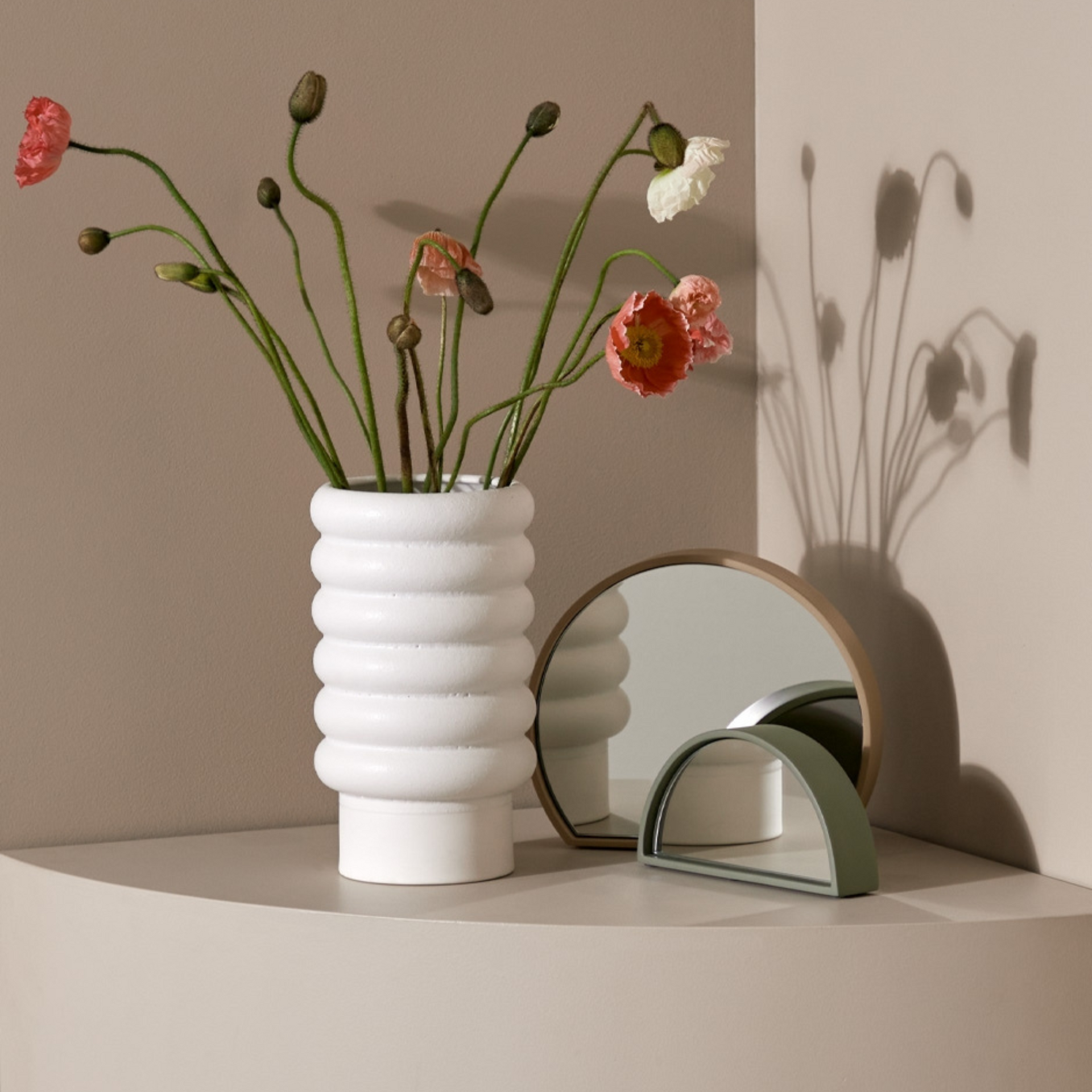 Objekt Mirror Small - Olive