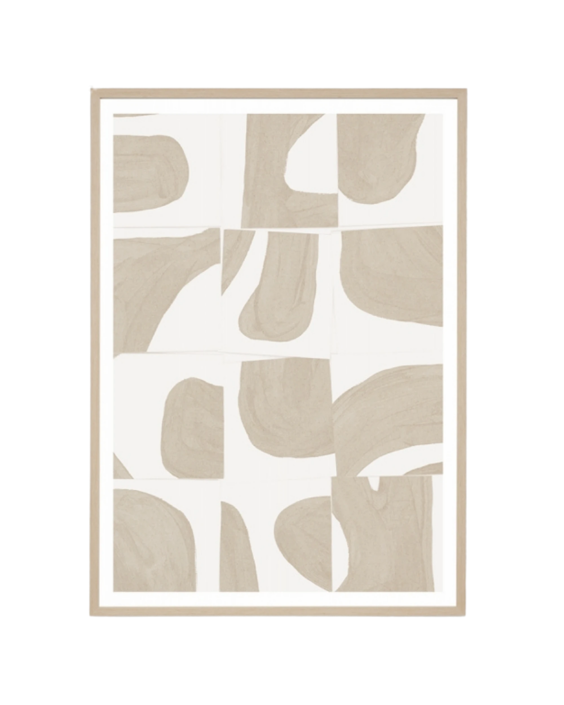 Monaco Natural Print 62cm x 87cm - Light Timber Frame