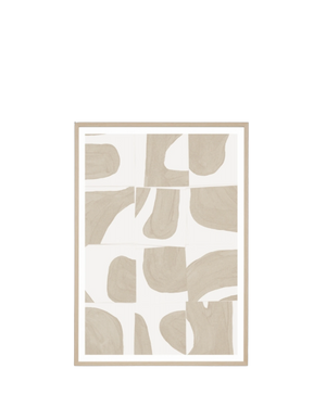 Monaco Natural Print 62cm x 87cm - Light Timber Frame