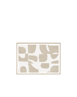Monaco Natural Print 87cm x 122cm - Light Timber Frame