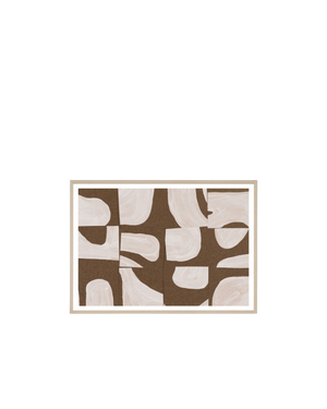 Monaco Nutmeg Print 87cm x 122cm - Light Timber Frame