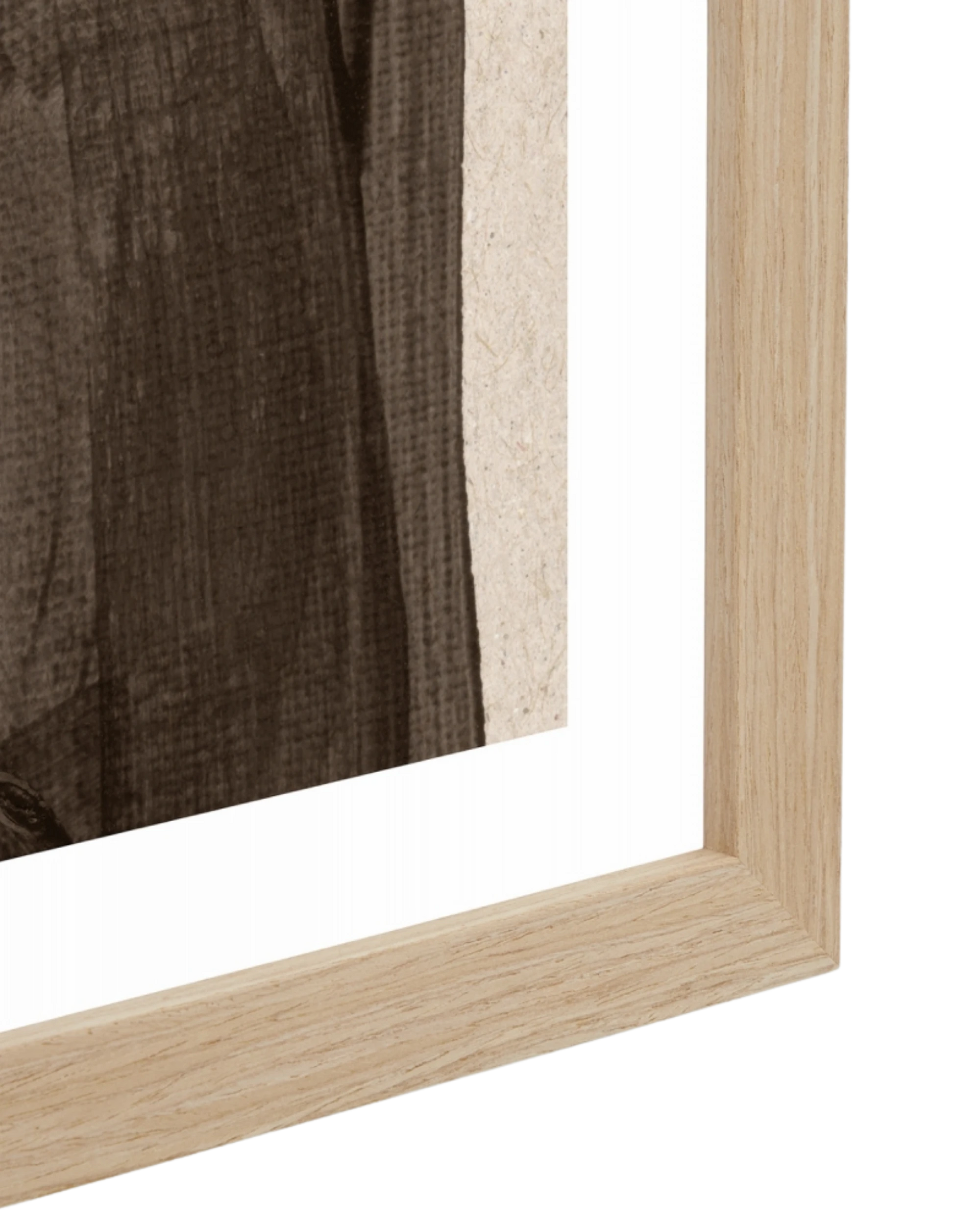 Monaco Umber Print 62cm x 87cm - Light Timber Frame