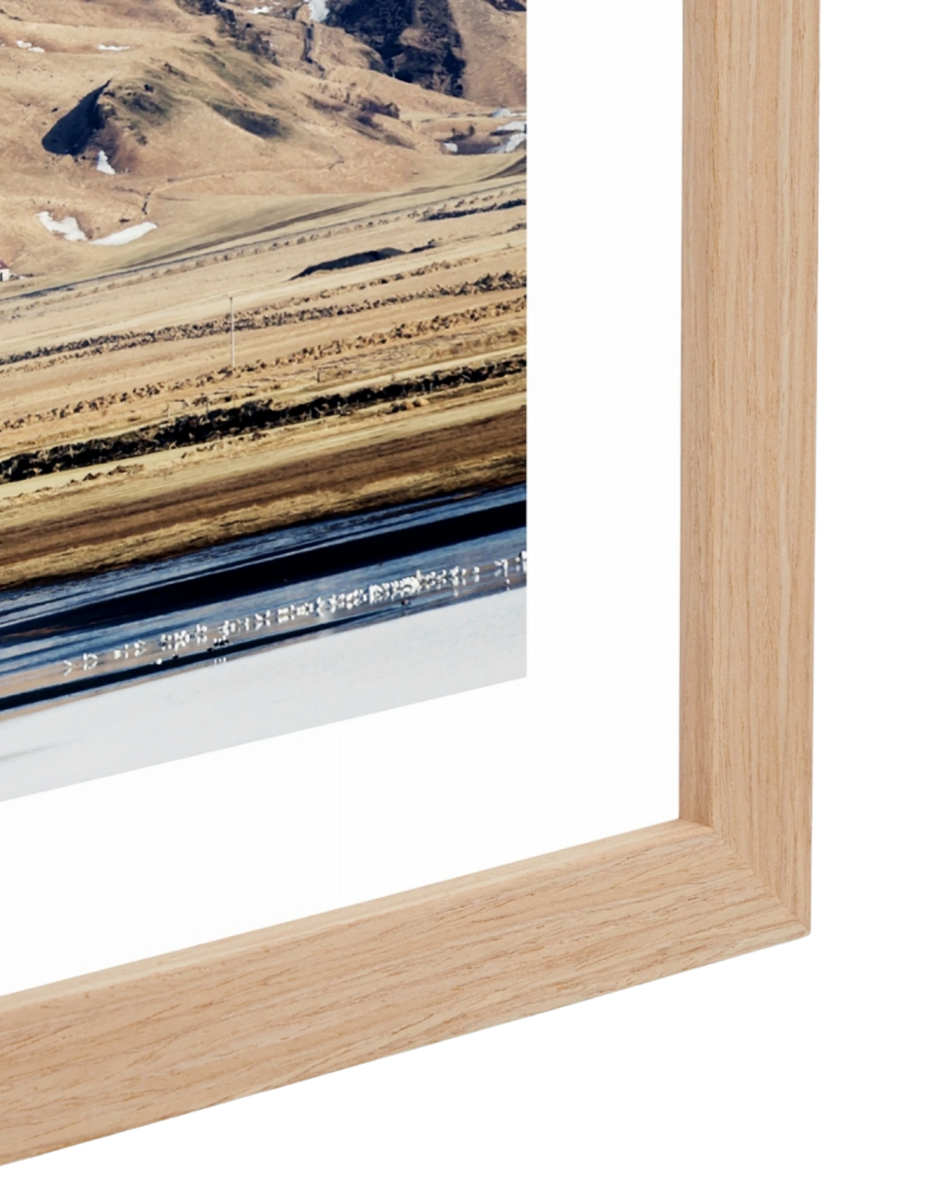 Mountain Edge Print 88cm x 103cm - Light Timber Frame