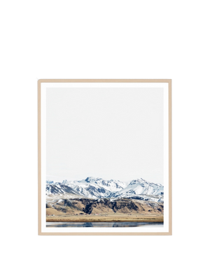 Mountain Edge Print 73cm x 85cm - Light Timber Frame