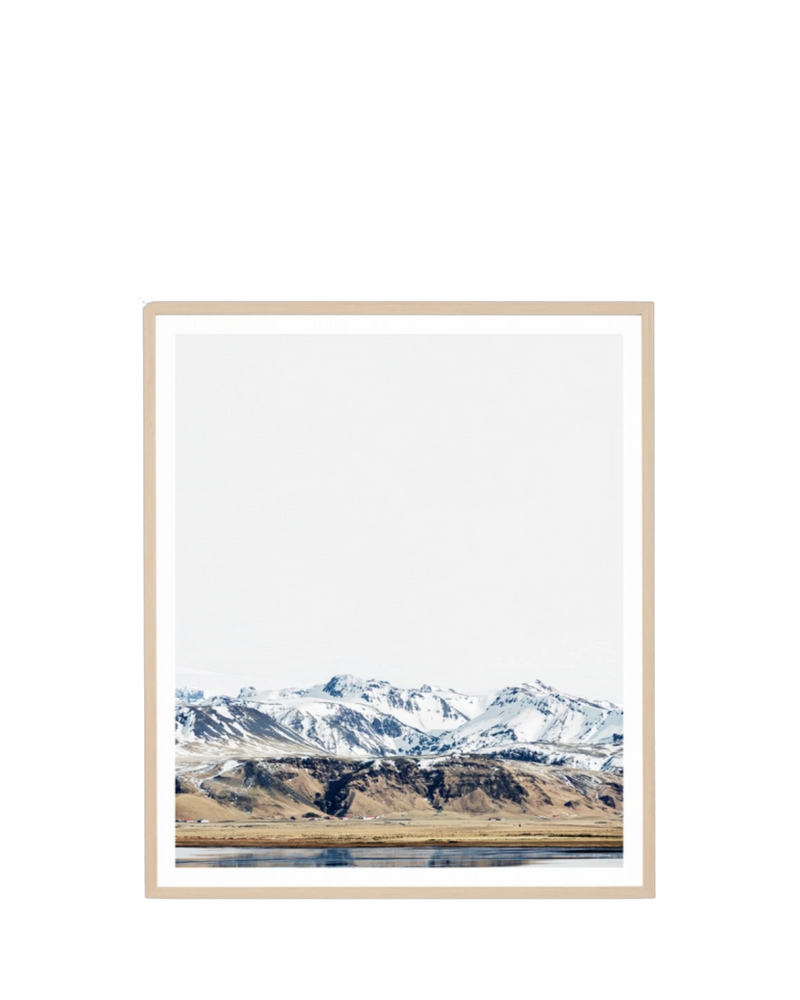 Mountain Edge Print 88cm x 103cm - Light Timber Frame