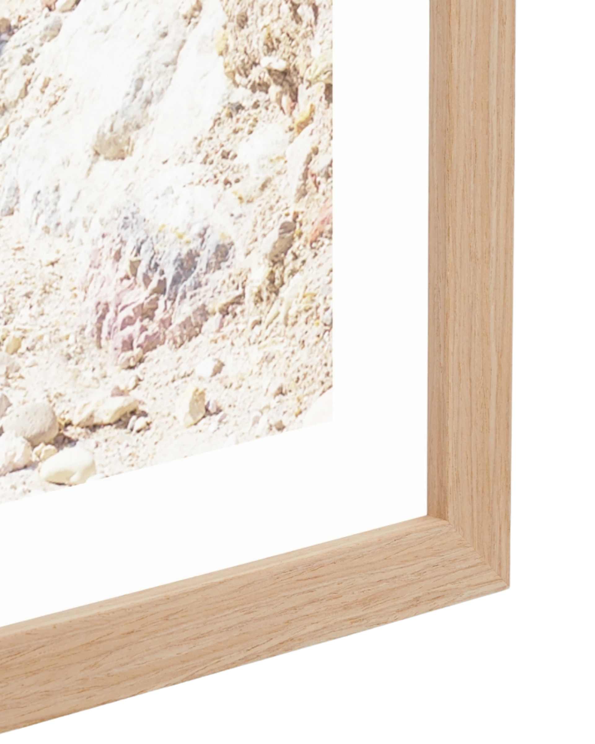 Mountain Minerals Print 68cm x 68cm - Light Timber Frame