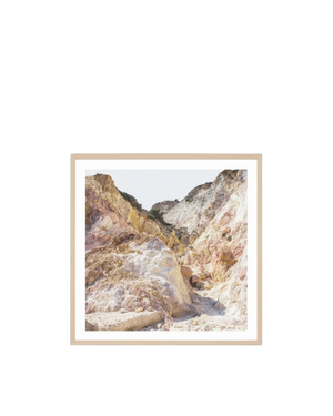 Mountain Minerals Print 68cm x 68cm - Light Timber Frame