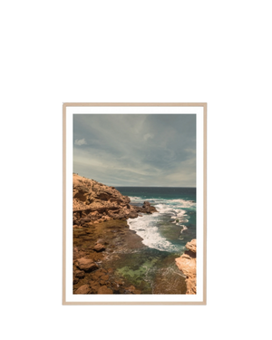 Ocean Cove Print 62cm x 87cm - Light Timber Frame
