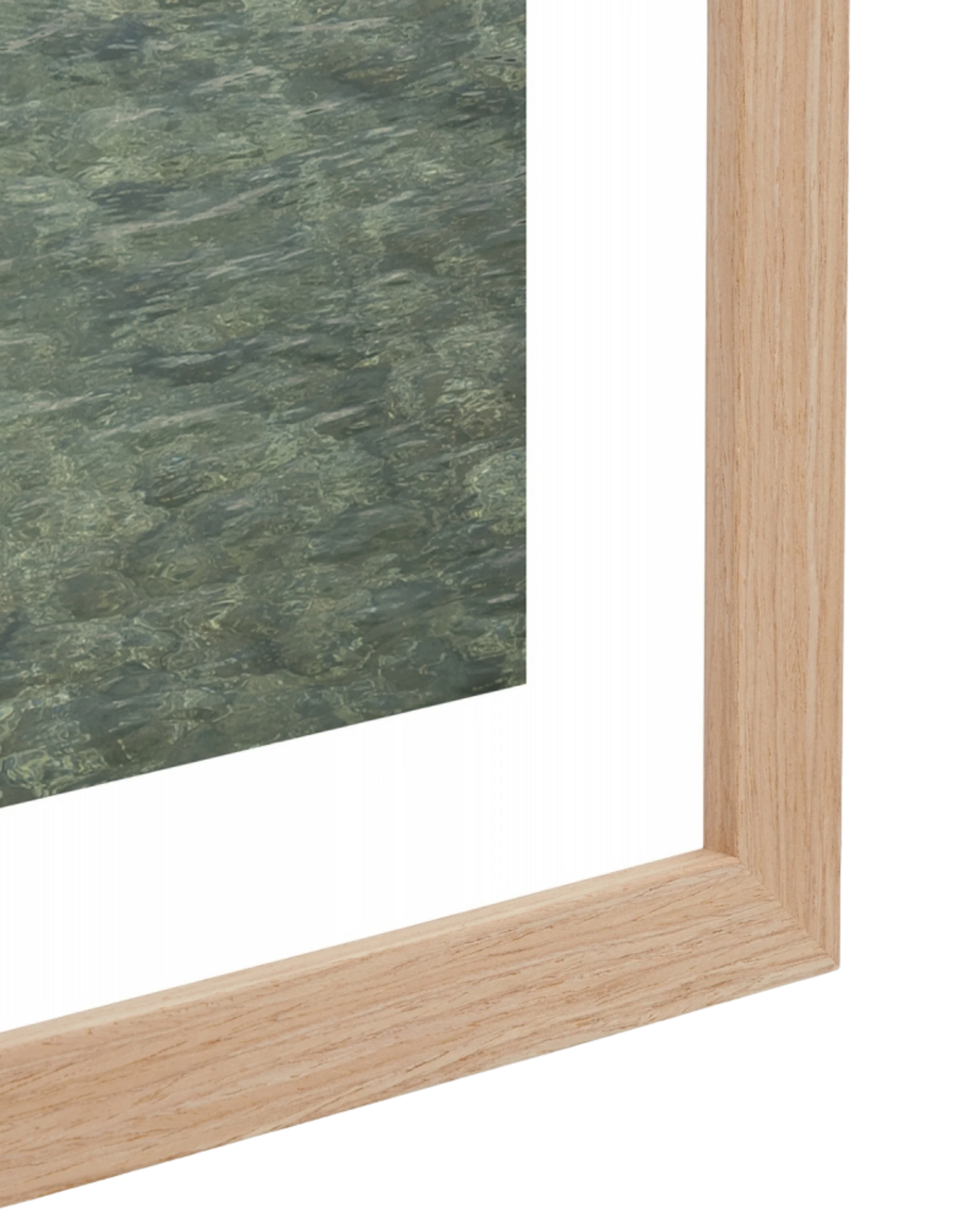 Oceanside Dip Print 87cm x 122cm - Light Timber Frame