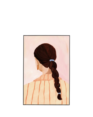 Pensive Portrait Bright 1 Canvas Print 60cm x 90cm - Black Frame