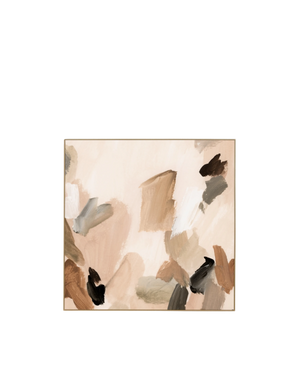 Peyton Blush 1 Canvas Print 120cm x 120cm - Light Timber Frame