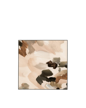 Peyton Blush 2 Canvas Print 100cm x 100cm - Black Frame