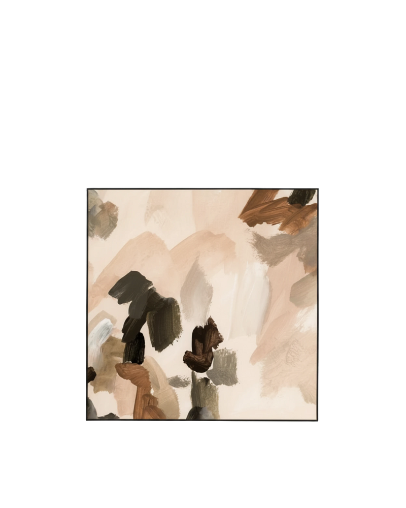 Peyton Blush 2 Canvas Print 120cm x 120cm - Black Frame