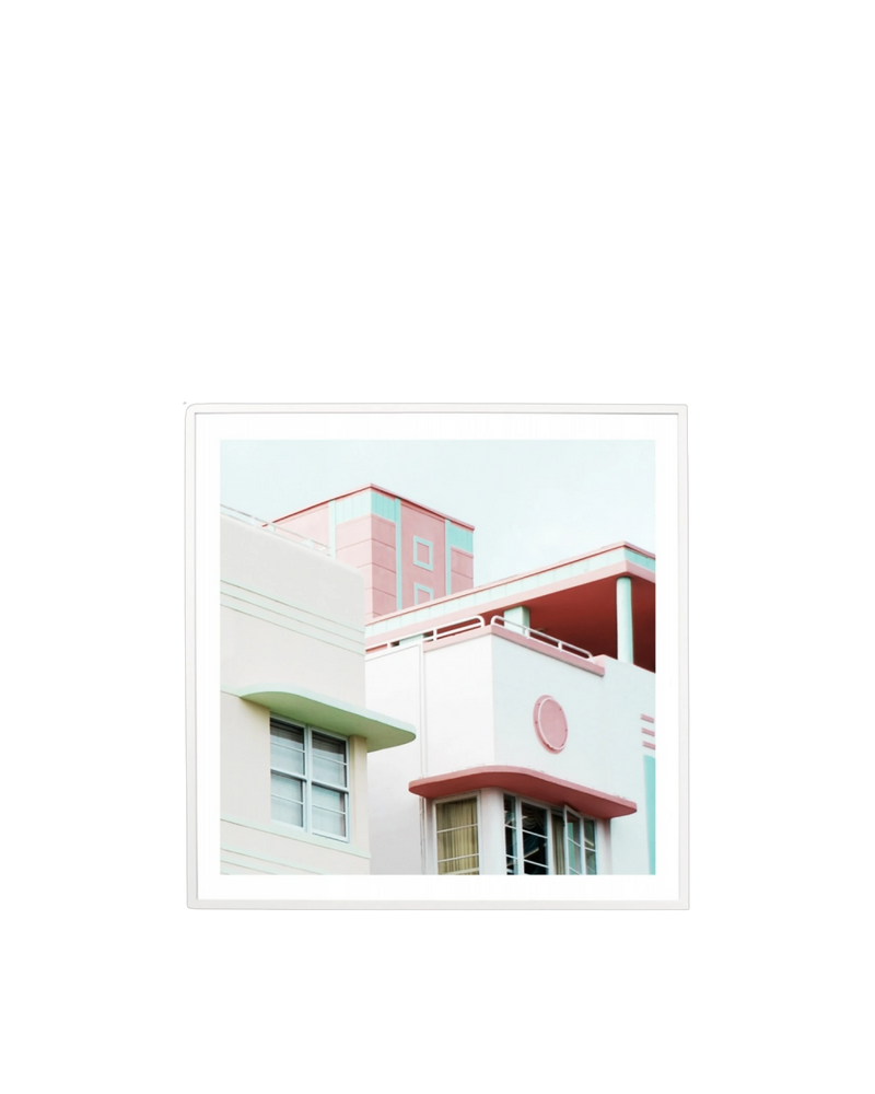 Urban Colour Print 68cm x 68cm - White Frame
