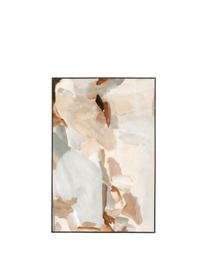 Winona Landscape Natural Canvas Print 120cm x 80cm - Black Frame