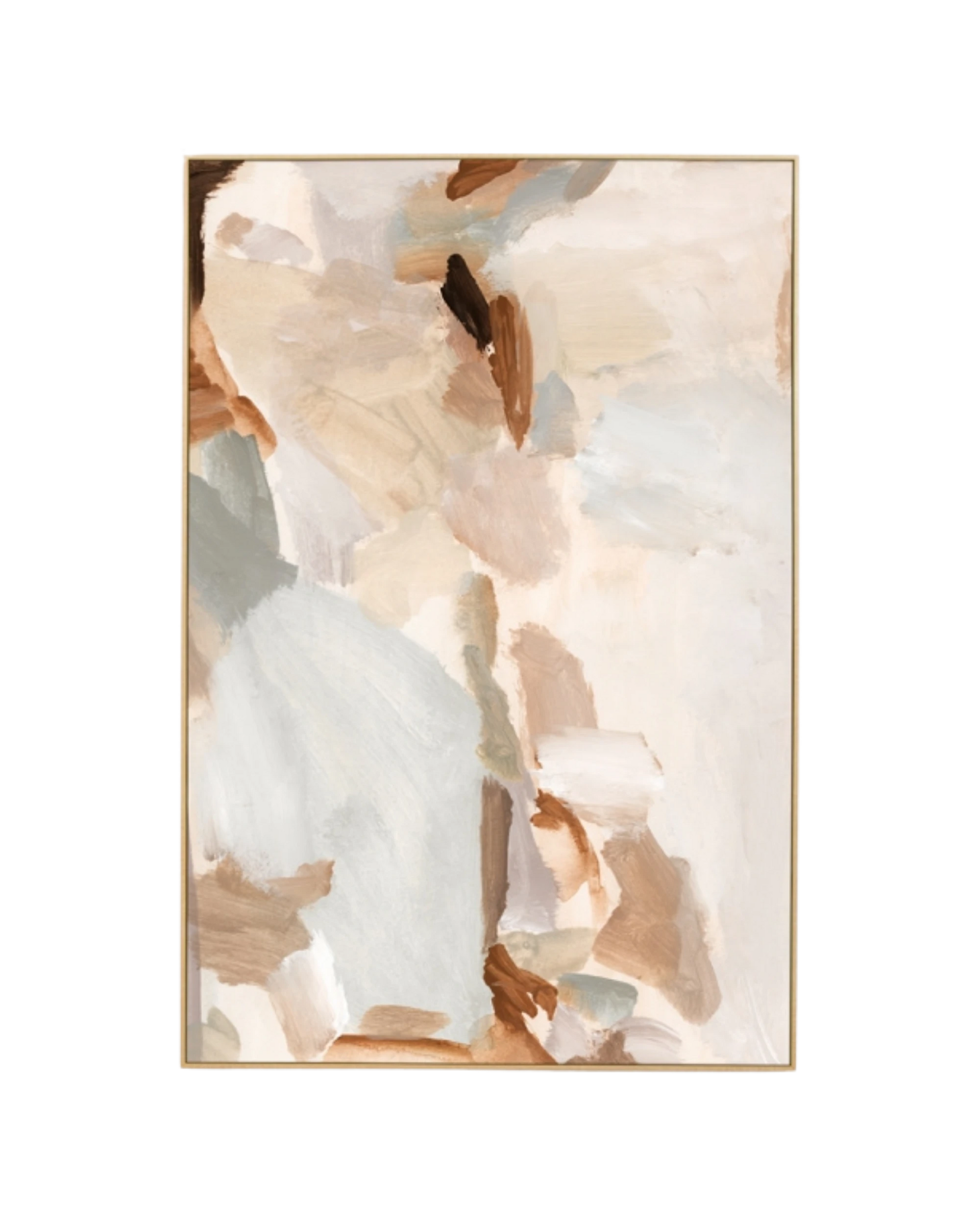 Winona Landscape Natural Canvas Print 120cm x 80cm - Light Timber Frame