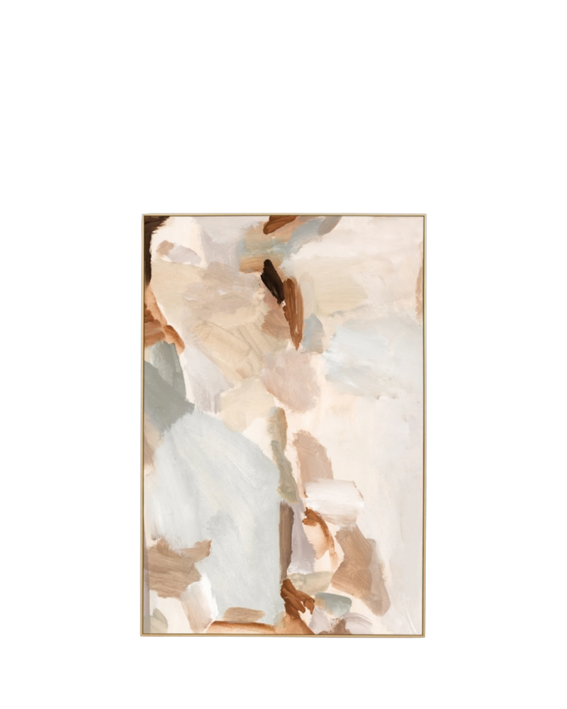 Winona Landscape Natural Canvas Print 120cm x 80cm - Light Timber Frame