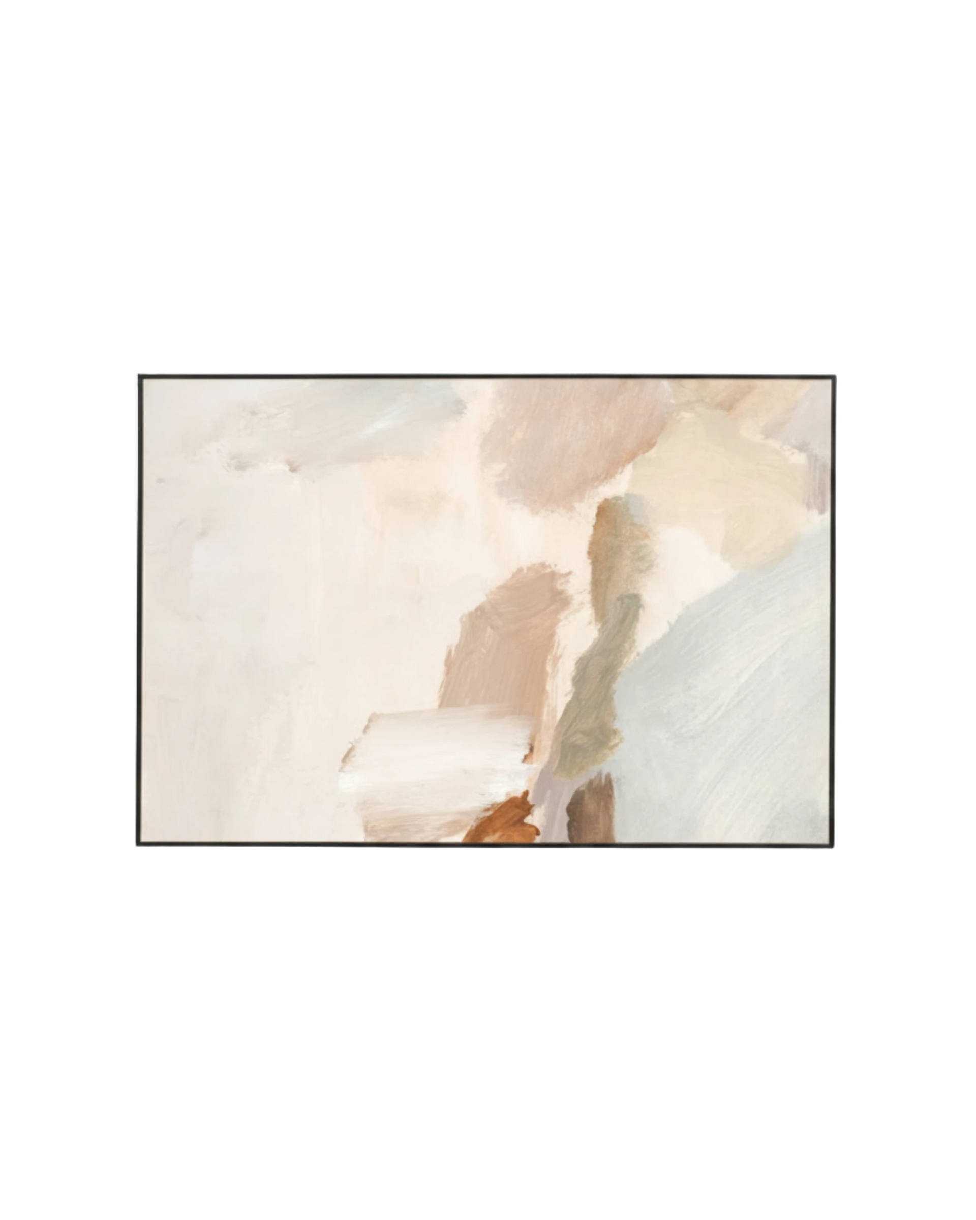 Winona Natural 1 Canvas Print 60cm x 90cm - Black Frame