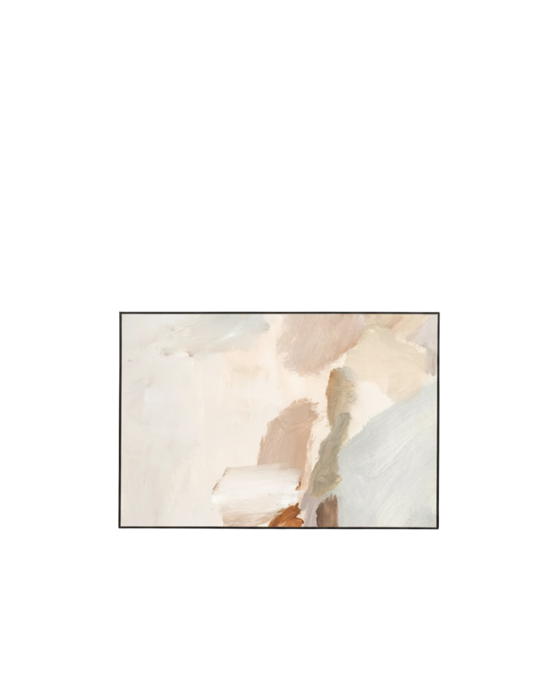Winona Natural 1 Canvas Print 60cm x 90cm - Black Frame