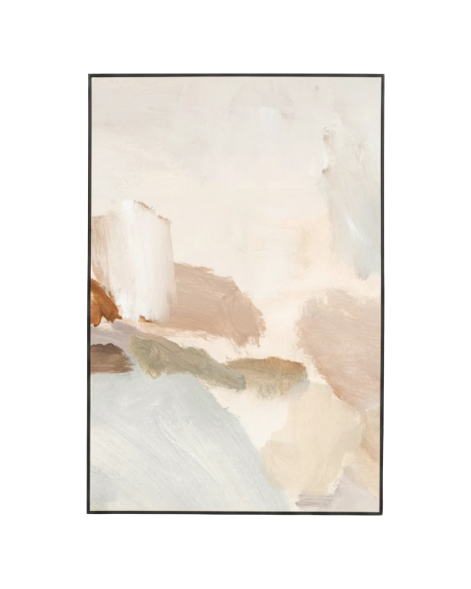 Winona Natural 1 Canvas Print 80cm x 120cm - Black Frame