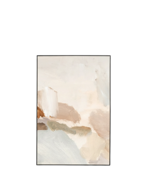 Winona Natural 1 Canvas Print 80cm x 120cm - Black Frame