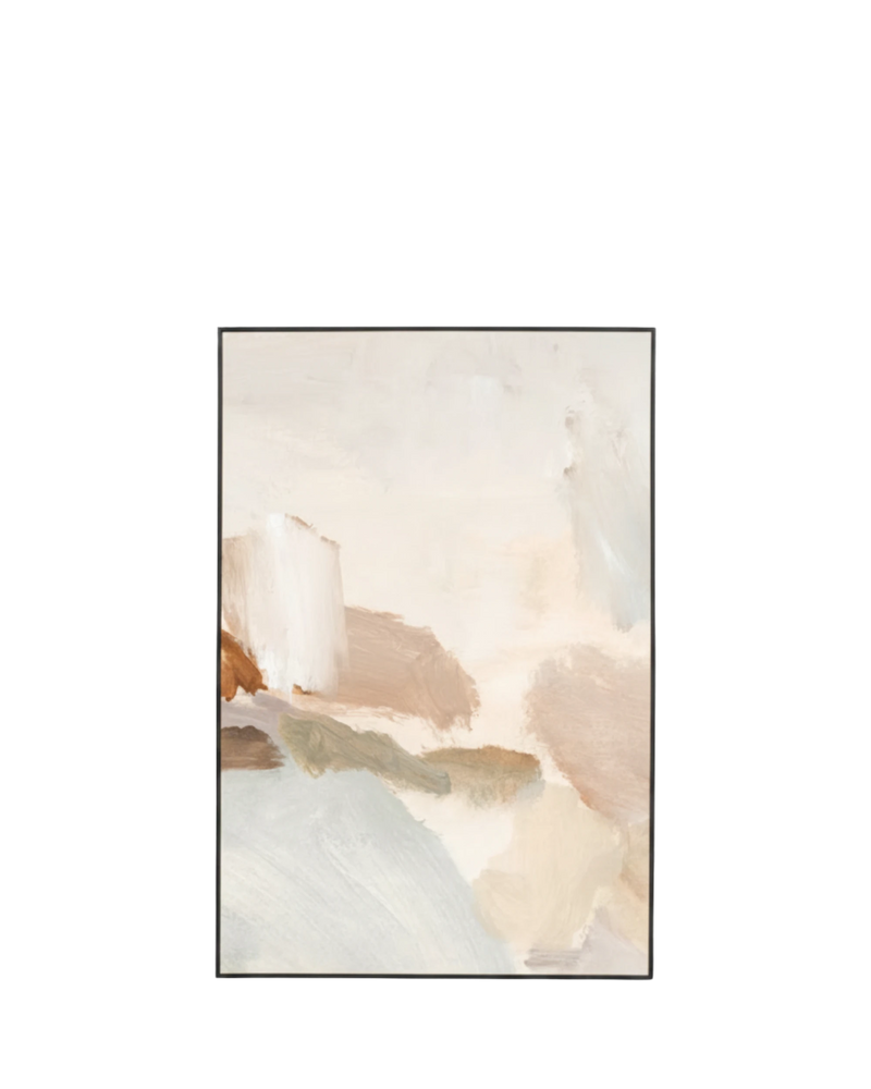 Winona Natural 1 Canvas Print 80cm x 120cm - Black Frame