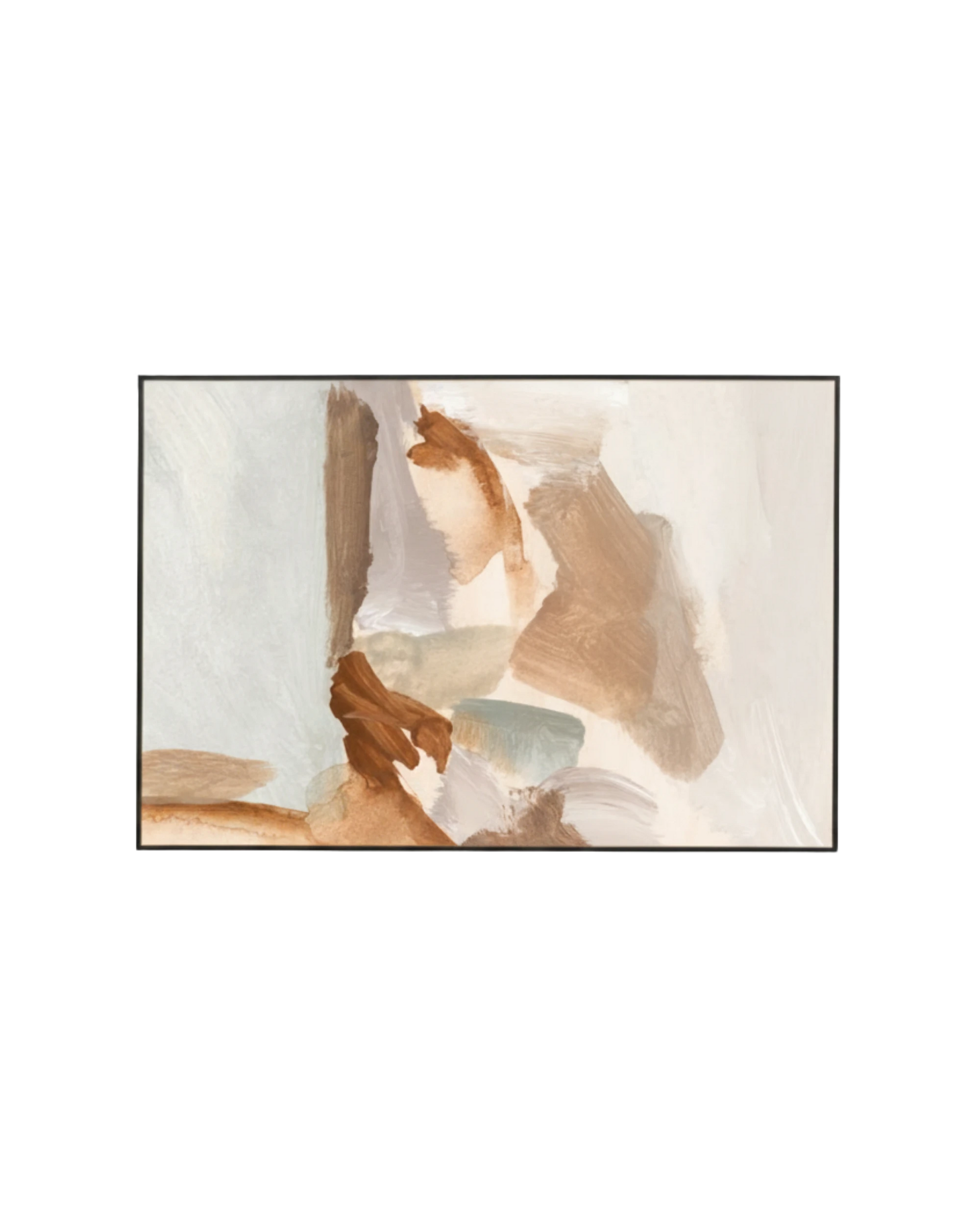 Winona Natural 2 Canvas Print 60cm x 90cm - Black Frame