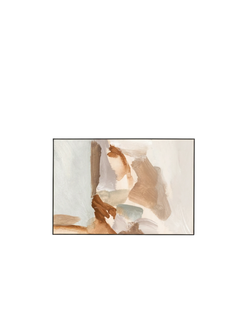 Winona Natural 2 Canvas Print 60cm x 90cm - Black Frame