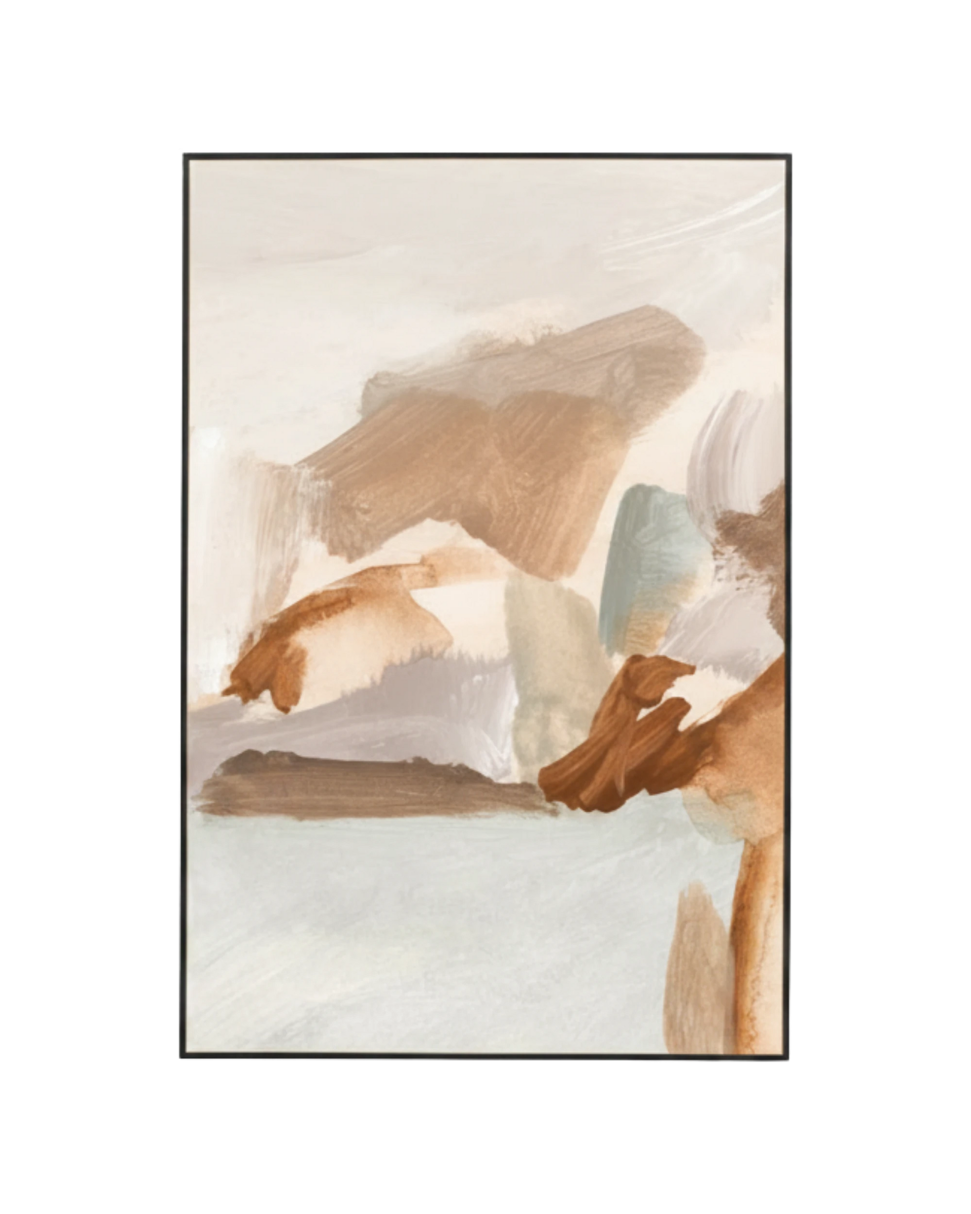 Winona Natural 2 Canvas Print 80cm x 120cm - Black Frame