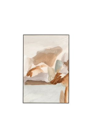 Winona Natural 2 Canvas Print 80cm x 120cm - Black Frame