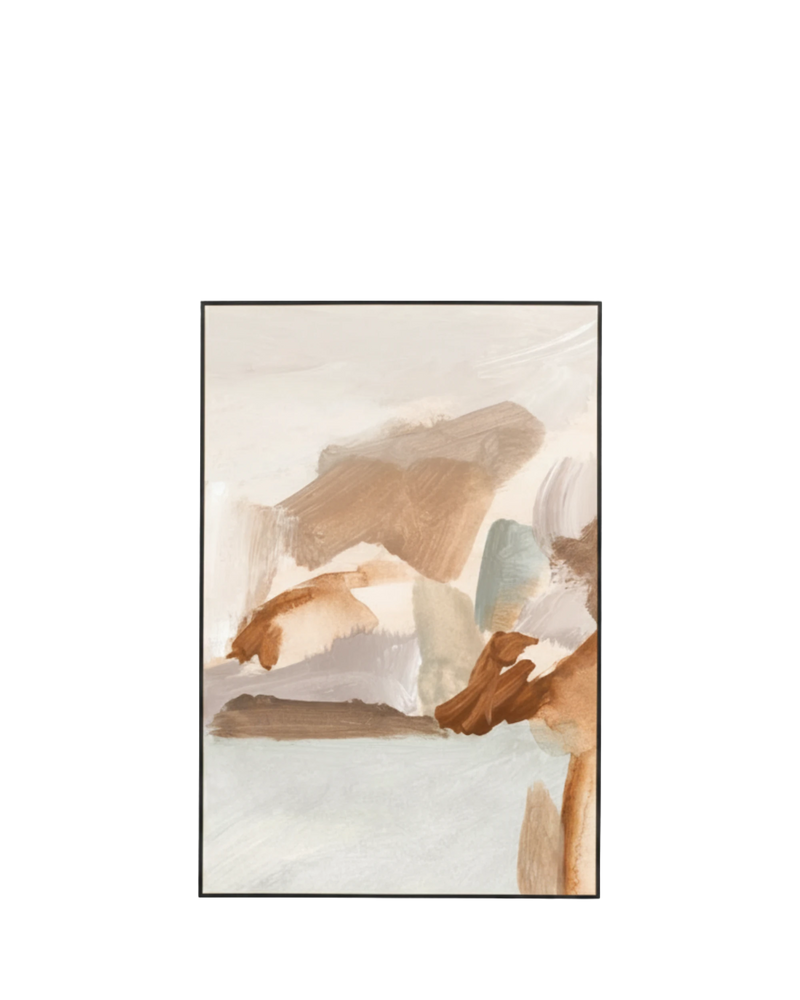 Winona Natural 2 Canvas Print 80cm x 120cm - Black Frame
