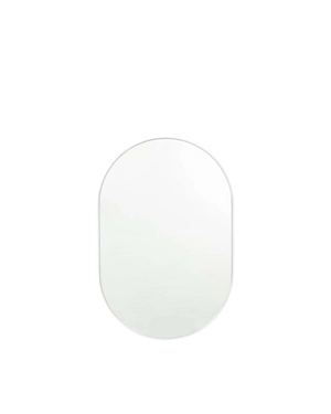 Bjorn Oval Mirror - White 80cm x 120cm