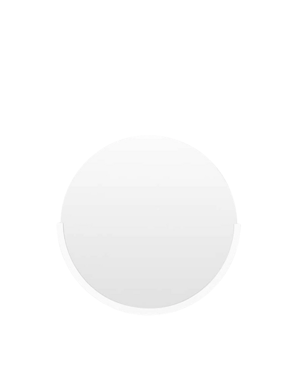Dawn Round Mirror - Bright White Large