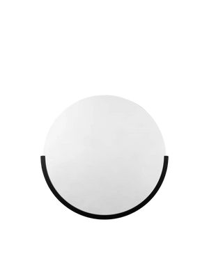 Dawn Round Mirror - Black Large