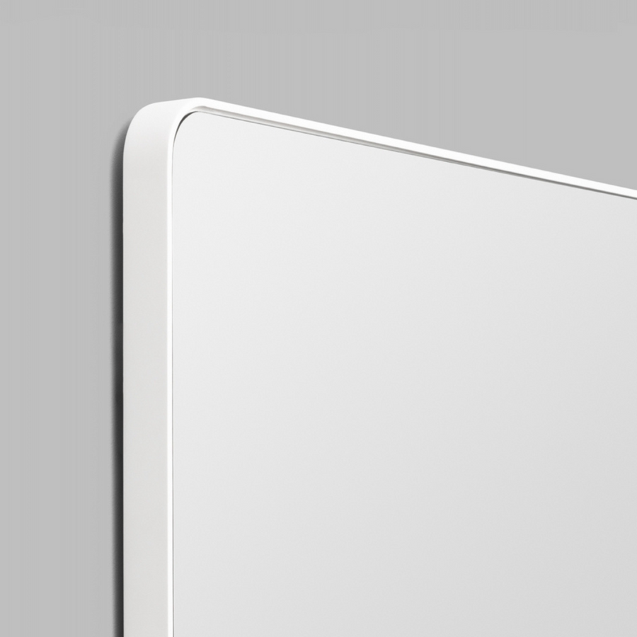 Flynn Curve Rectangle Mirror - Bright White Medium 100cm x 120cm