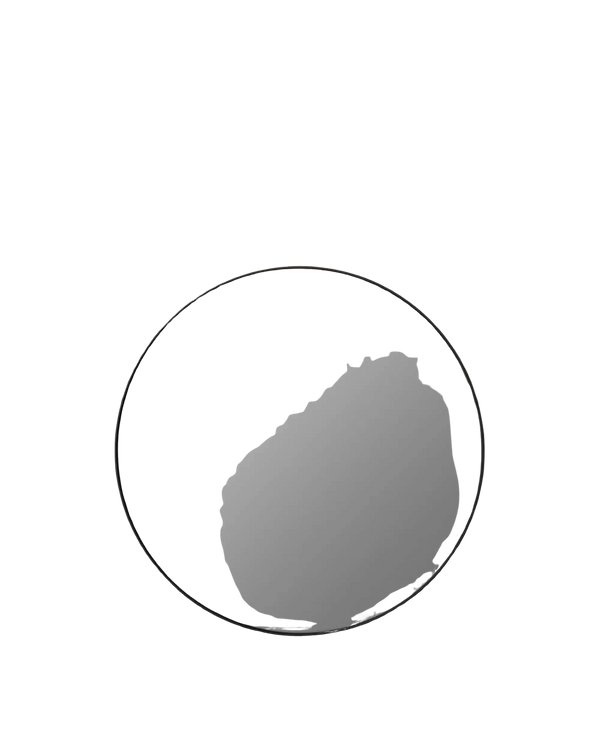 Flynn Round Mirror - Black / Storm Small 50cm x 50cm