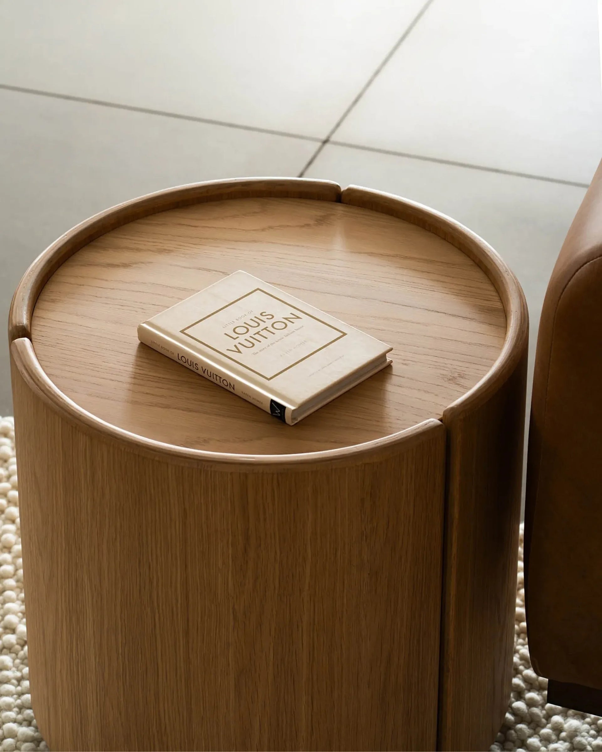 Luna Closed Side Table - Oak