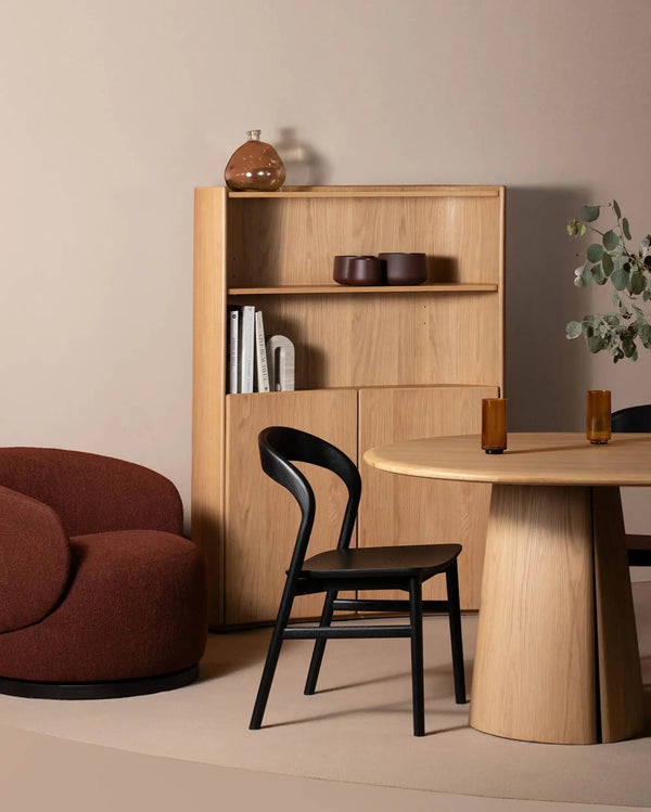 Luna Display Cabinet - Oak